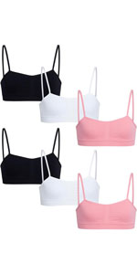 Sweet & Sassy Girls'' Training Bra - 6 Pack Seamless Cami Bralette