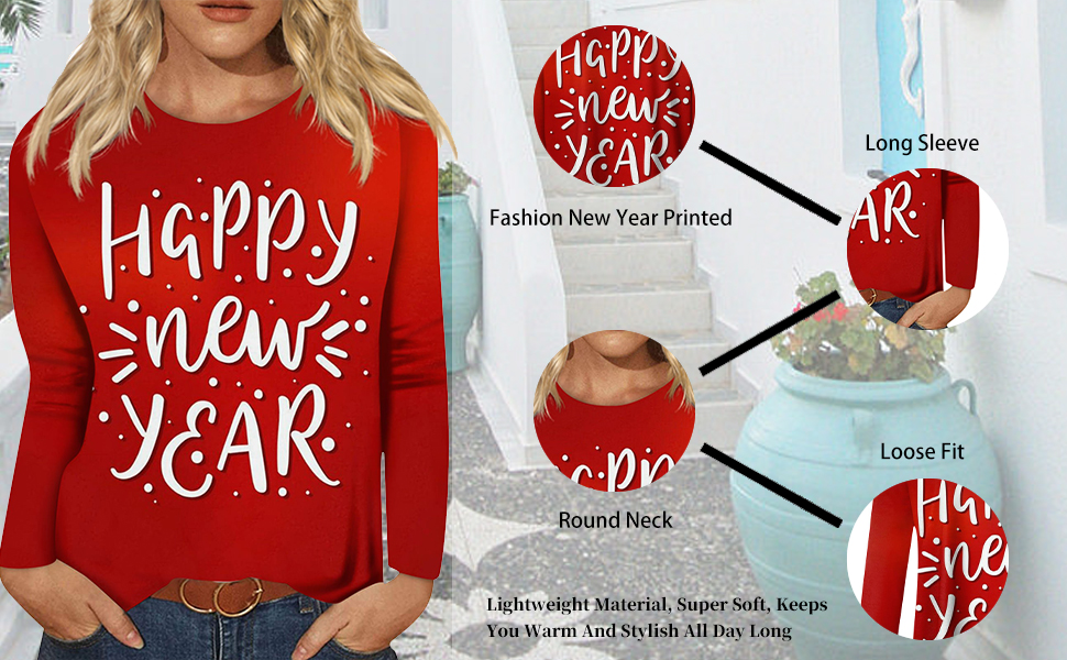 new years shirts for women