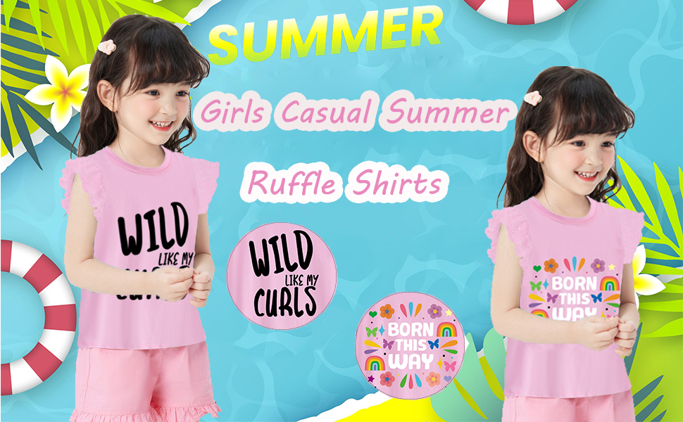 girls ruffle short sleeve t-shirt