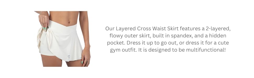 Layered Cross Waist Skirt