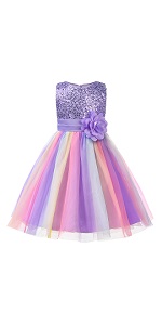 Girls Rainbow Tutu Dress