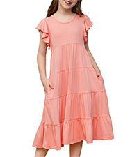 girl summer ruffled dress