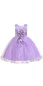 purple girls lace dress