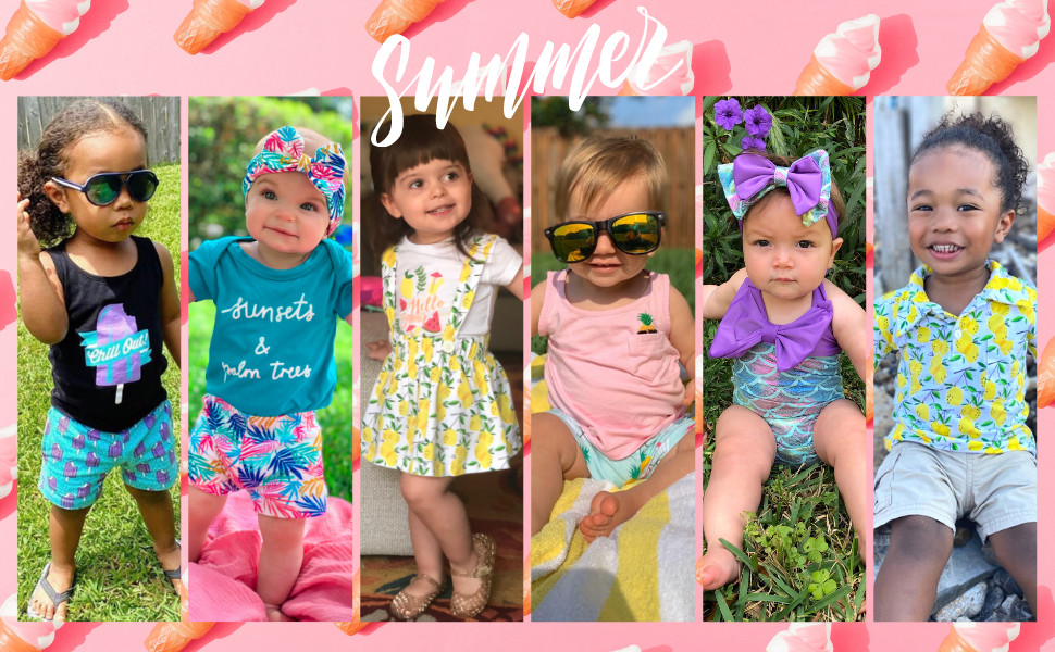 Summer Dresses Summer Short Sets for Girls Boys