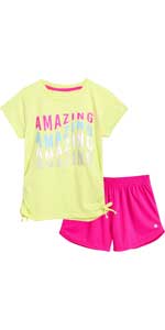 RBX Girls'' Active Shorts Set - 2 Piece