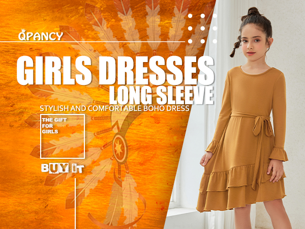 Girls Long Sleeve Dresses