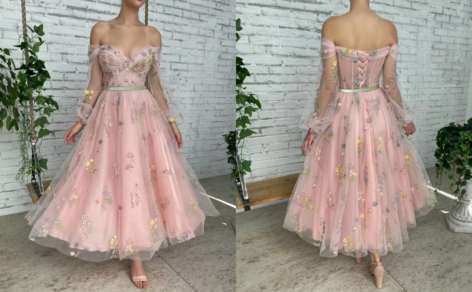 Off Shoulder Prom Dress