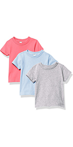 Marky G Apparel Baby 100% Cotton Jersey Short-Sleeve Crew-Neck T-Shirt (Pack of 3)