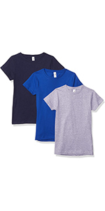 Marky G Apparel Girls'' Fine Jersey Short-Sleeve Crew-Neck T-Shirt (Pack of 3)