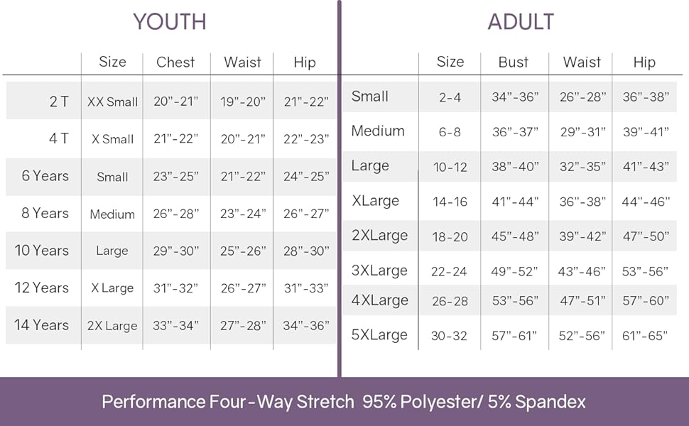 Women&amp;amp;#39;s and Girl&amp;amp;#39;s universal jacket size chart