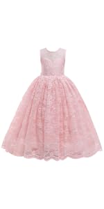 Flower Big Girls Lace Dress