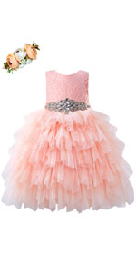 baby girls lace tulle dress