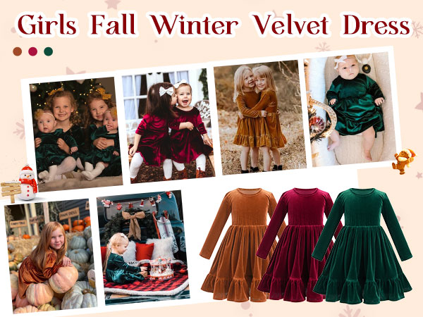 velvet dress for girls 