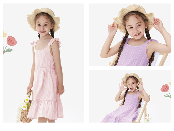 PATPAT Toddler Girl''s Summer Dresses Floral Ruffle Sleeveless Casual Vacation A-line Sundress