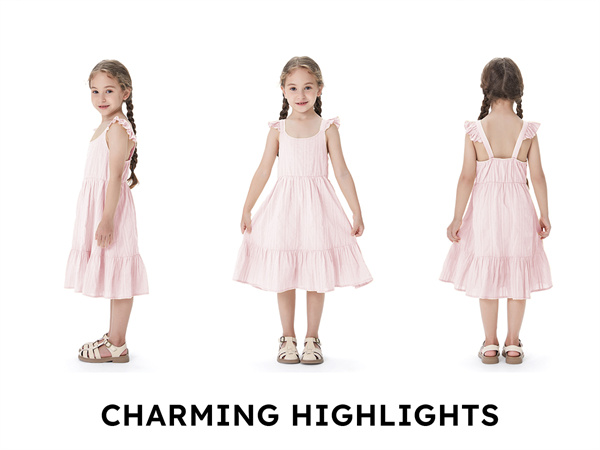 PATPAT Toddler Girl''s Summer Dresses Floral Ruffle Sleeveless Casual Vacation A-line Sundress