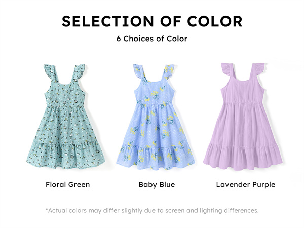 PATPAT Toddler Girl''s Summer Dresses Floral Ruffle Sleeveless Casual Vacation A-line Sundress