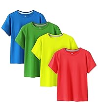 k01 camiseta manga corta unisex niño niña tshirt red yellow green blue tee summer short sleeve boy