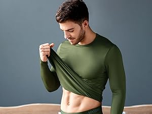 men thermal underwear top bottom crew neck tshirt shirt camiseta termica hombre invierno ropa warmth