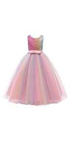 Rainbow Tulle Wedding Party Dresses