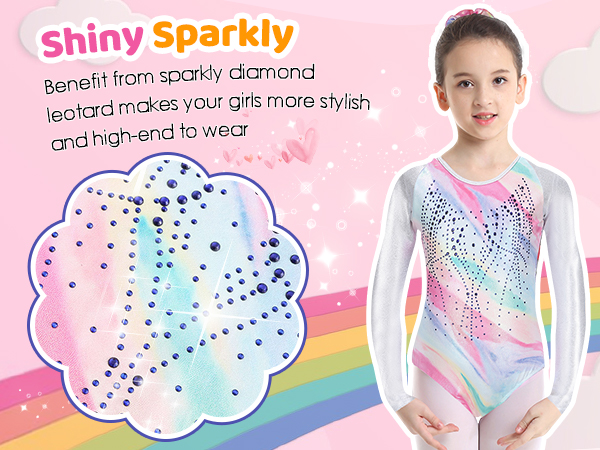 Kids Long Sleeve Athletic Leotards