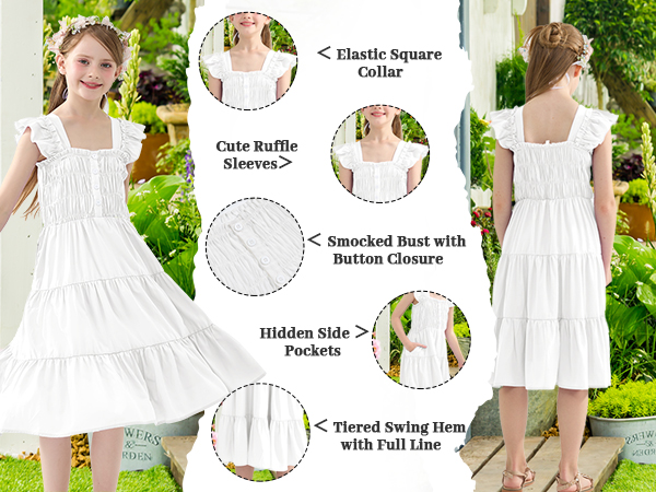 kids white dress