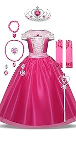 Princess Costume Dress with Accessories Peach