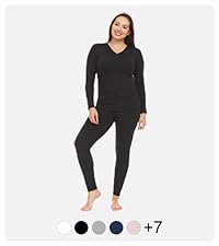 women v-neck thermal set