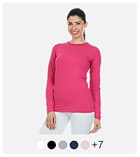 women crew neck thermal top