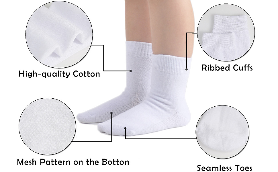 Seamless Socks Kids Cotton Crew Socks Boy Athletic Socks GIRLS CREW SOCKS