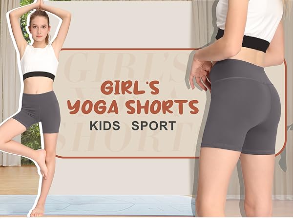 girls yoga shorts