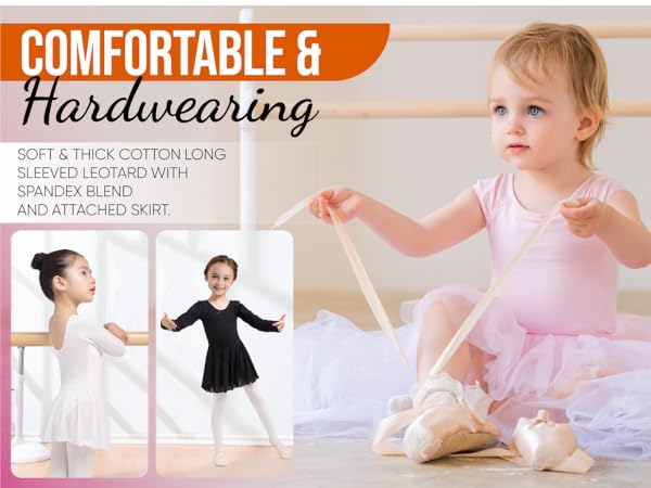 black skirted ballet outfit for toddler girls