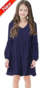 girls navy blue dress