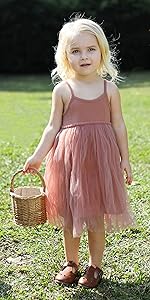 rust pink muslin tutu dress