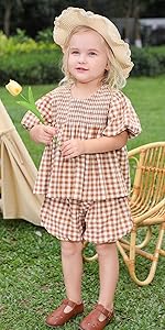 Gingham Little Girls Outfits