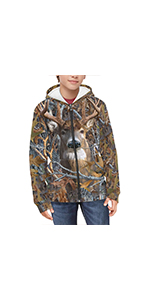 camo deer zip up hoodies