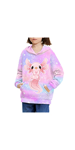 axolotl girls hoodies