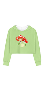 mushroom frog girls crop tops