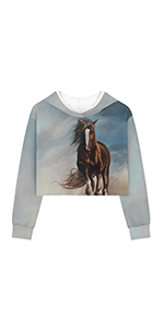 horse girls crop tops