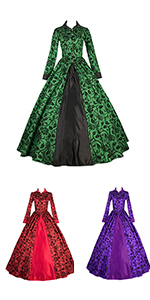 green wine red purple floral medieval victorian dress for women medieval renaissance dress