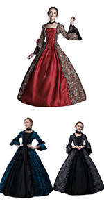 Marie Antoinette Ball Gown Georgian 18th Century Gothic Victorian Dresses Theater Clothing