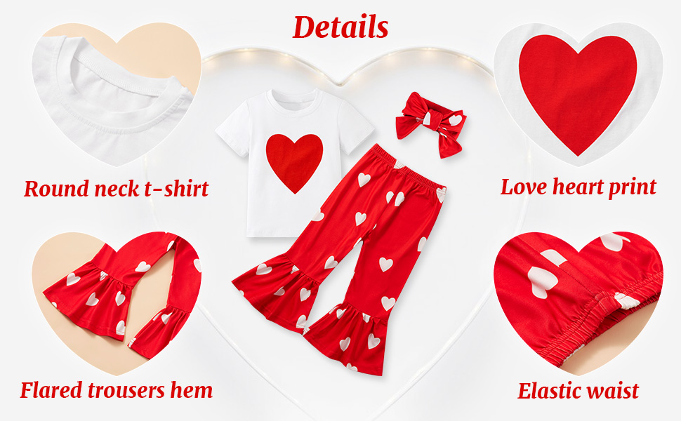 toddler girl clothes set valentine''s day outfit