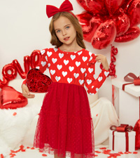 Gilrs Valentines Dress