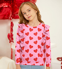 Girls Valentines Top