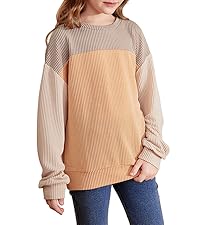 blibean tween girl long sleeve tops size 6 7 8 9 10 11 12 13 14 15 years old