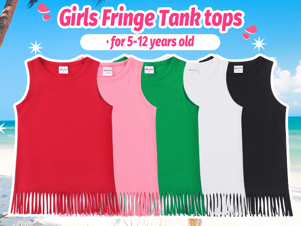 girls fringe tank top