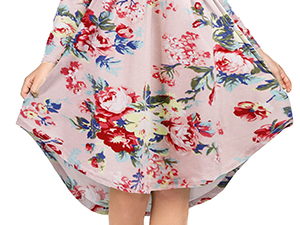 Arshiner Girls Long Sleeve Floral Dress Casual Boho Twirly Skater Swing Dresses