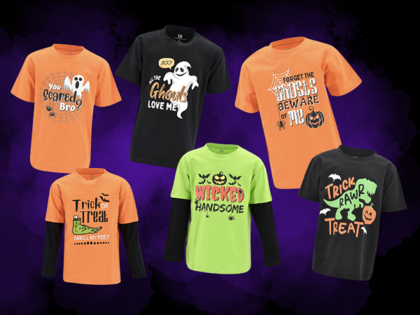 boys, shirt, halloween, october, fall, long sleeve, short sleeve, tirck or treat