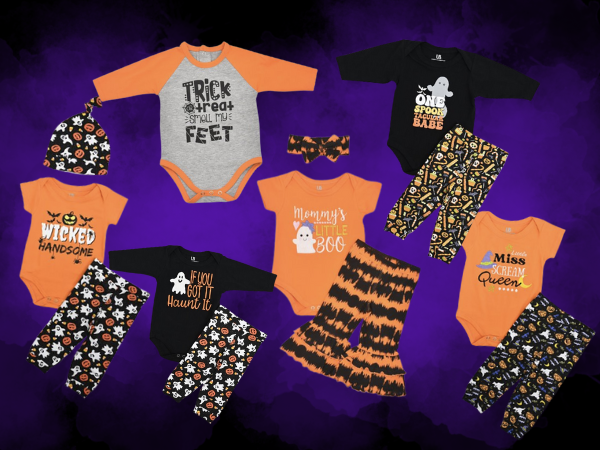 Halloween, baby, outfit, onesie, october, pumpkin, girl, boy, layette