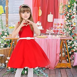 red birthday party dress