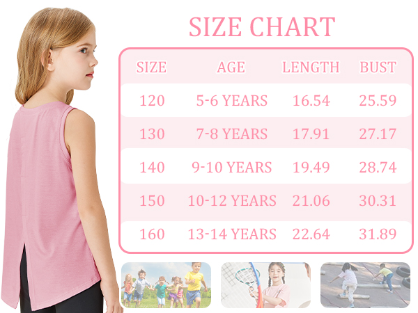  Girls Athletic Tank Tops